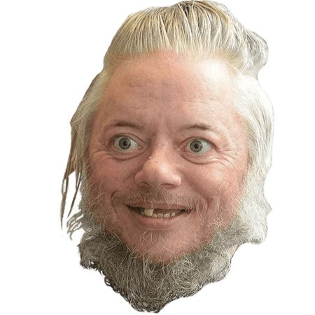 Лицо бомжа на прозрачном фоне