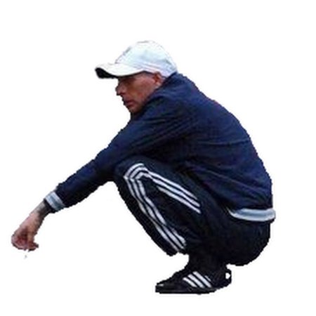 Гопник на белом фоне