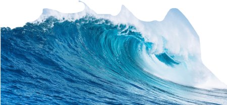 Морская волна на белом фоне