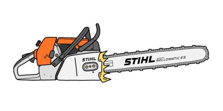 Бензопила Stihl без фона
