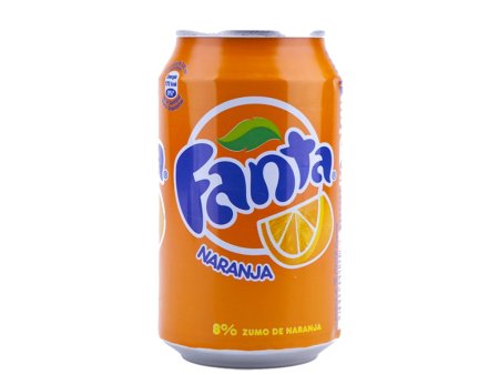 Фанта на белом фоне