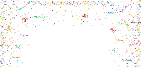 Новогоднее конфетти на прозрачном фоне