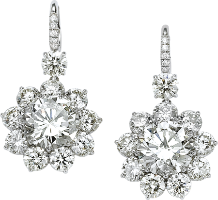 Серебряные сережки с бриллиантами