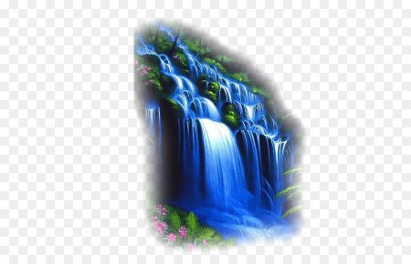 Водопад на прозрачном фоне