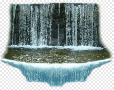 Водопад на прозрачном фоне для фотошопа