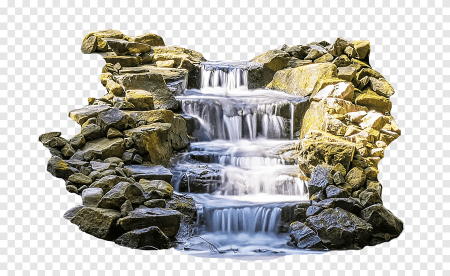 Водопад на прозрачном фоне