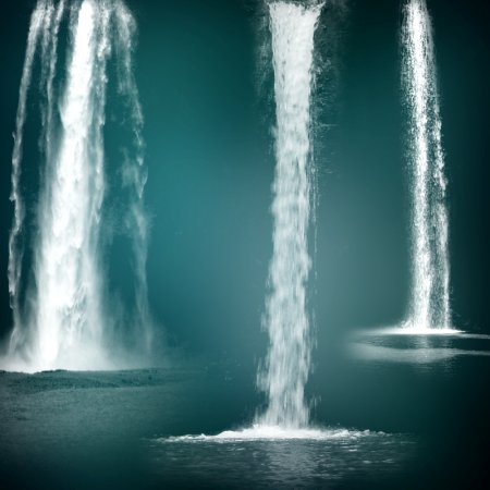 Водопад струи воды