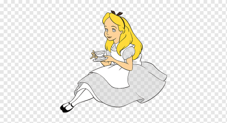 Алиса на белом фоне
