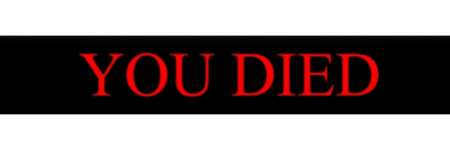Надпись you died Dark Souls