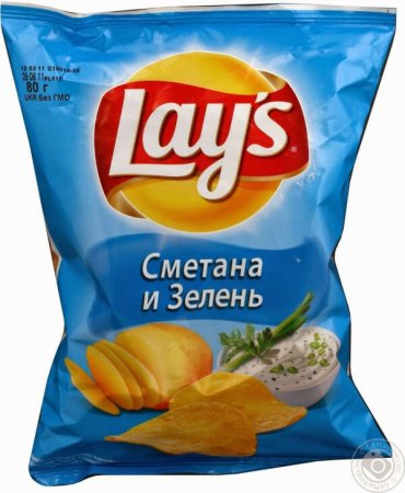 Чипсы сметана и лук Лейс 80 г