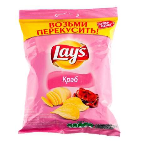 Чипсы lays 50г краб
