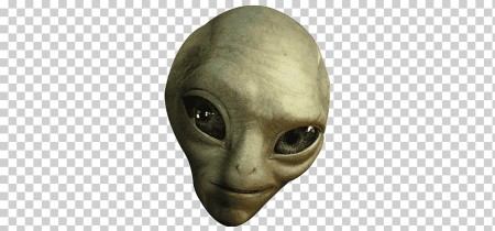 Пришелец на белом фоне