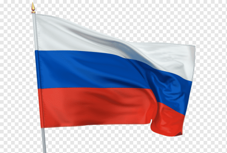 Российский флаг на белом фоне
