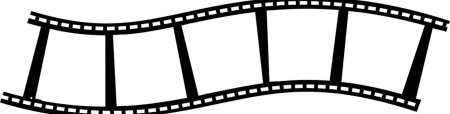 Лента кинематографа на прозрачном фоне