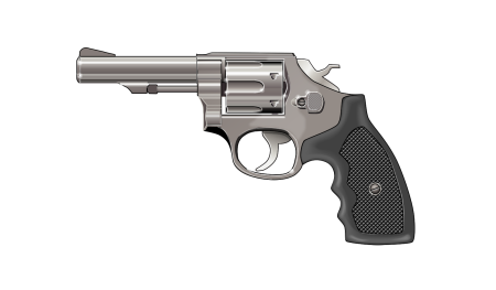 Револьвер 357 Magnum на белом