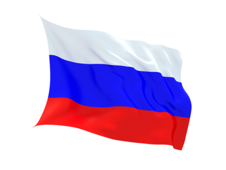 Флаг России на белом фоне