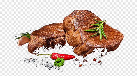 Стейк на прозрачном фоне