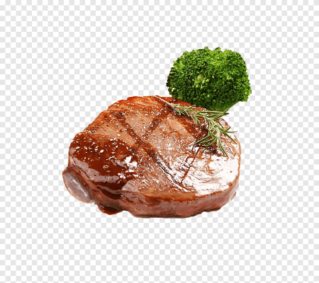 Стейк на белом фоне