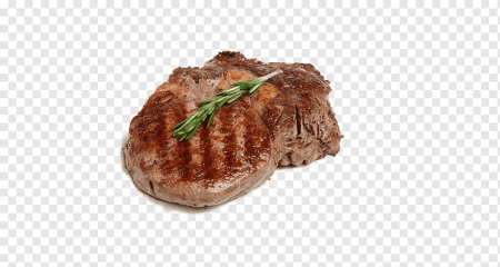 Жареный стейк на белом фоне