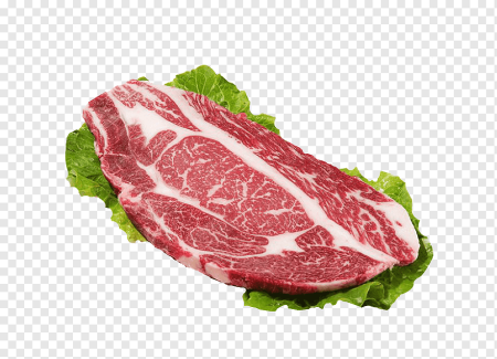 Стейки свежего мяса на белом фоне