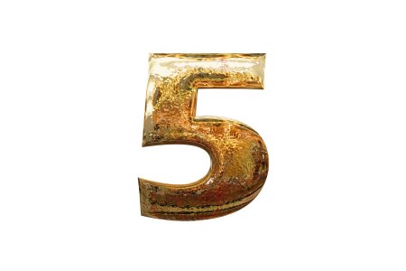 Цифра 5 без фона