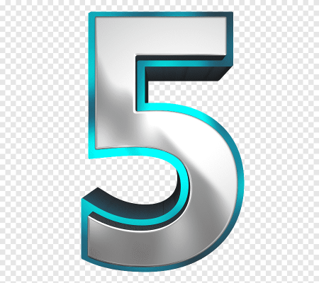 Пять на прозрачном фоне