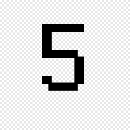 Пиксельная цифра 5