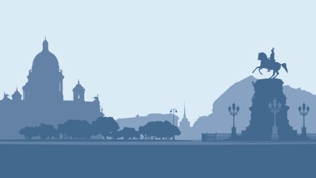 Петербург силуэты города