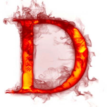 Огненная буква d