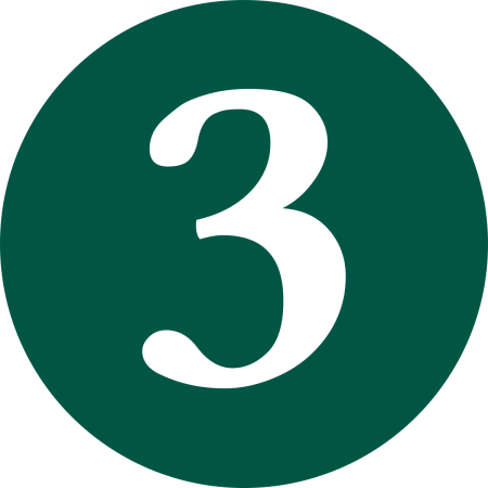 Цифра 3 зеленая