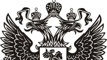 Двуглавый орёл герб России вектор