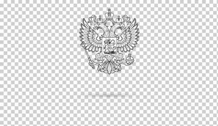 Герб РФ на геральдическом щите