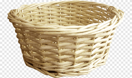 Плетеная корзина без фона