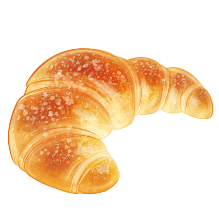 Булочка на белом фоне