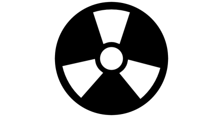 Знак радиации без фона