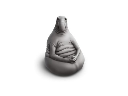 Ждун на белом фоне