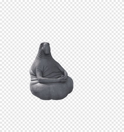 Ждун на белом фоне