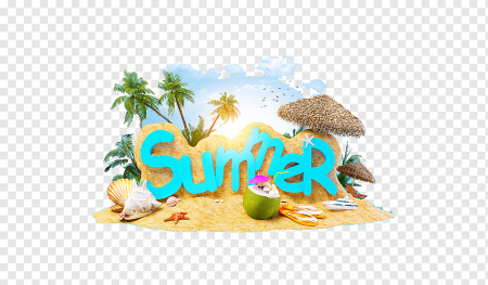 Надпись Summer на прозрачном фоне