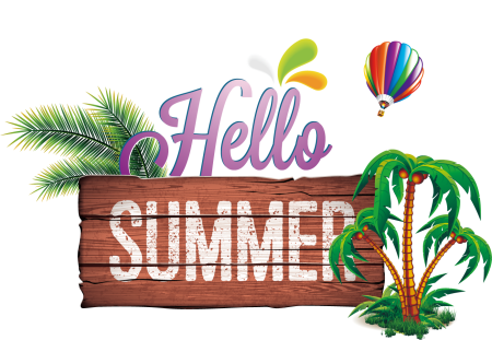Надпись Summer на прозрачном фоне