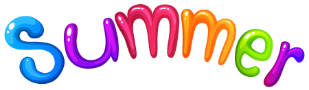 Надпись Summer на прозрачном фоне