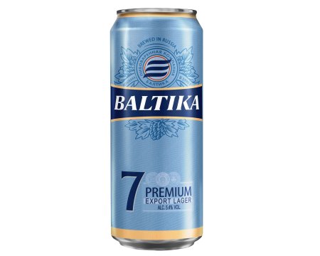 Пиво светлое Балтика 7 Экспортное 5.4 0.45л ж/б