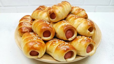 Мини сосиски в тесте