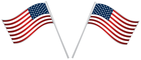 Флаг США на прозрачном фоне