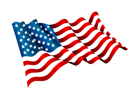 Флаг США на прозрачном фоне