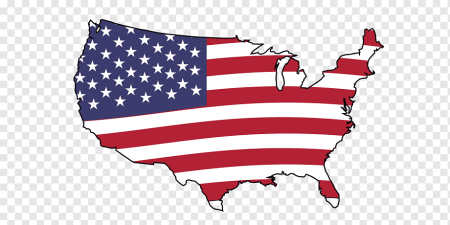 Флаг США на белом фоне