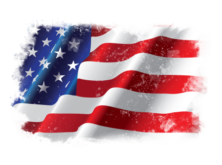 Флаг США на прозрачном фоне