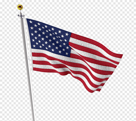 Флаг США на прозрачном фоне
