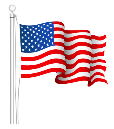 Флаг США на прозрачном фоне