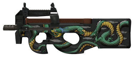 КС го p90 изумрудный дракон