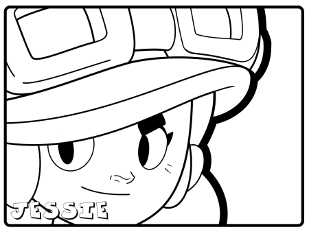 Раскраска Brawl Stars Джесси
